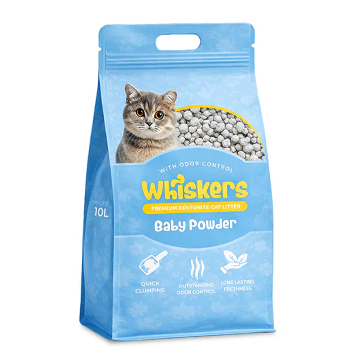 Whiskers Cat Litter Baby Powder 10L