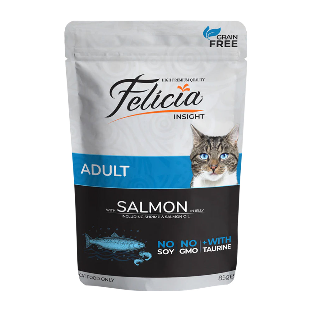 Felicia Adult Cats with Salmon in Jelly